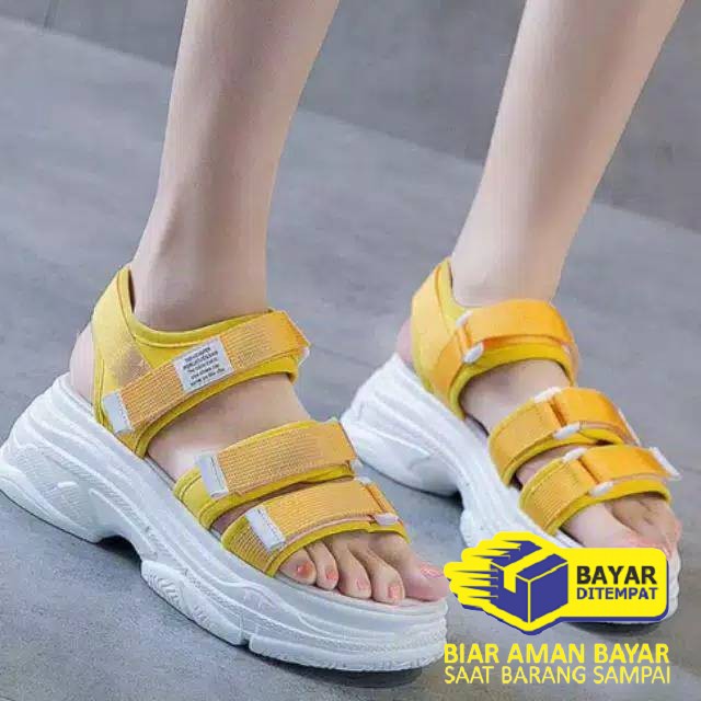 Sandal Wanita Sendal Kekinian Import Korean Style Dewasa Korea Murah